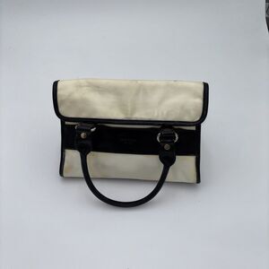 Kate Spade black and off-white patent leather